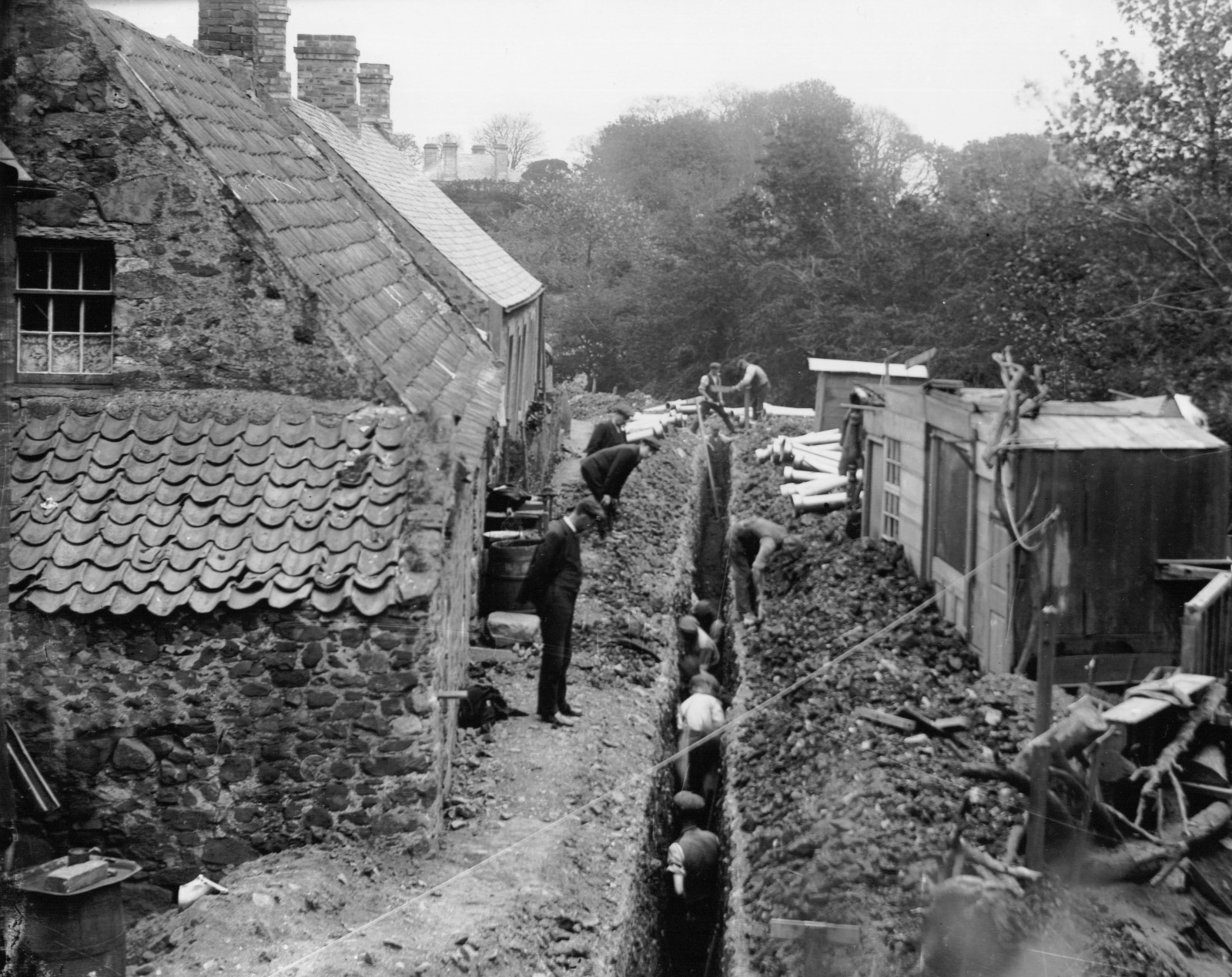 First Sewer System - before, unprocessed image